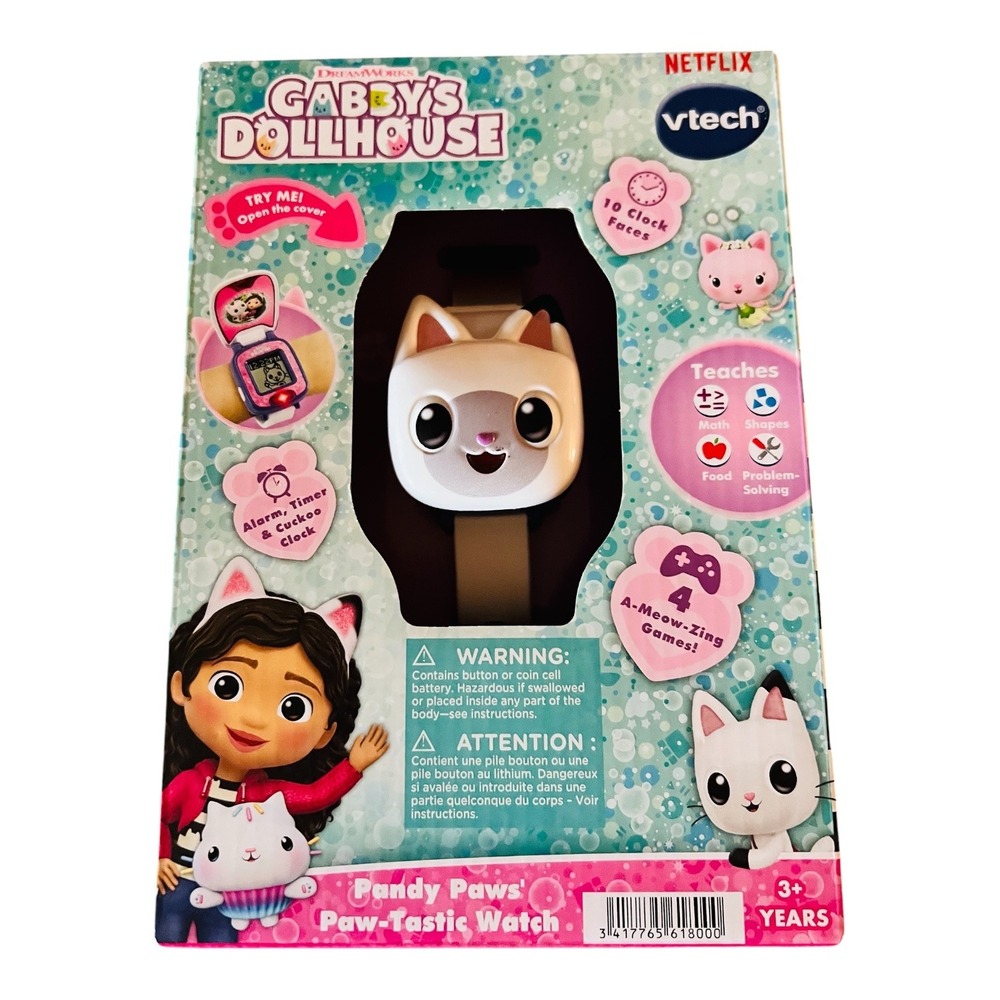 VTech Gabby's Dollhouse Pandy Paws Paw-Tastic Watch Kids Digital Toy New - Picture 3 of 6